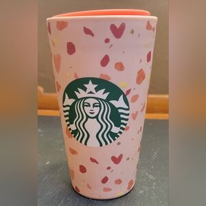 Starbucks Pink Valentine Ceramic Travel Mug with Lid 2019
